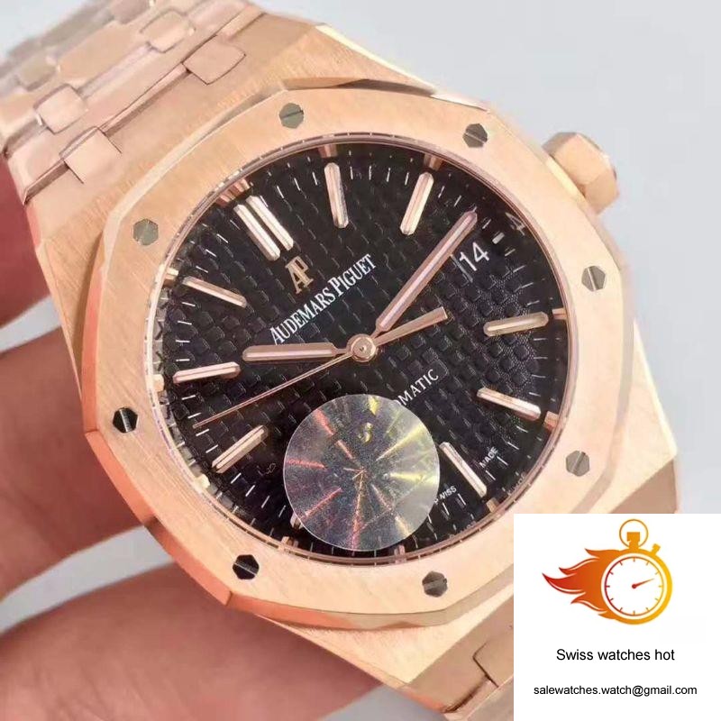 Audemars Piguet Royal Oak Rose Gold 15450 JF Factory V5 Black Dial 4 Audemars Piguet Royal Oak Rose Gold 15450 JF Factory V5 Black Dial 4