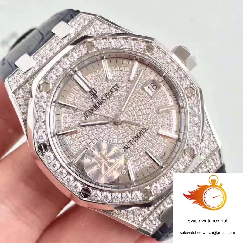 Audemars Piguet Royal Oak 15450 JF Factory Diamond Dial 4 Audemars Piguet Royal Oak 15450 JF Factory Diamond Dial 4