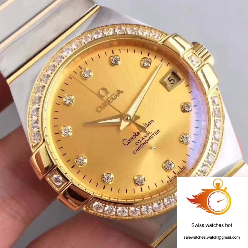 Omega Constellation 123.55.38.21.58.001 38MM 3S Factory Gold Dial 4 Omega Constellation 123.55.38.21.58.001 38MM 3S Factory Gold Dial 4