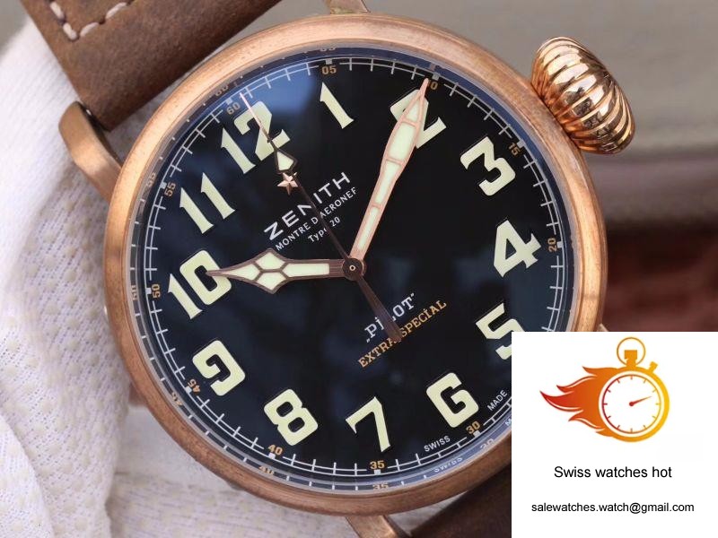 Zenith Pilot Type 20 Extra Special Bronze 29.2430.679.21.C753 XF Factory Black Dial 4 Zenith Pilot Type 20 Extra Special Bronze 29.2430.679.21.C753 XF Factory Black Dial 4