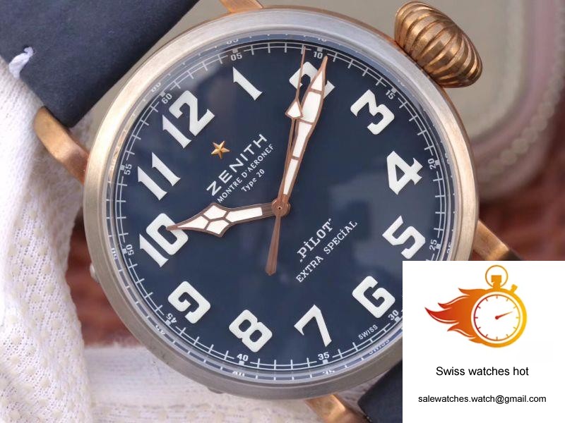 Zenith Pilot Type 20 Extra Special 29.2430.679.21.C753 XF Factory Blue Dial 4 Zenith Pilot Type 20 Extra Special 29.2430.679.21.C753 XF Factory Blue Dial 4
