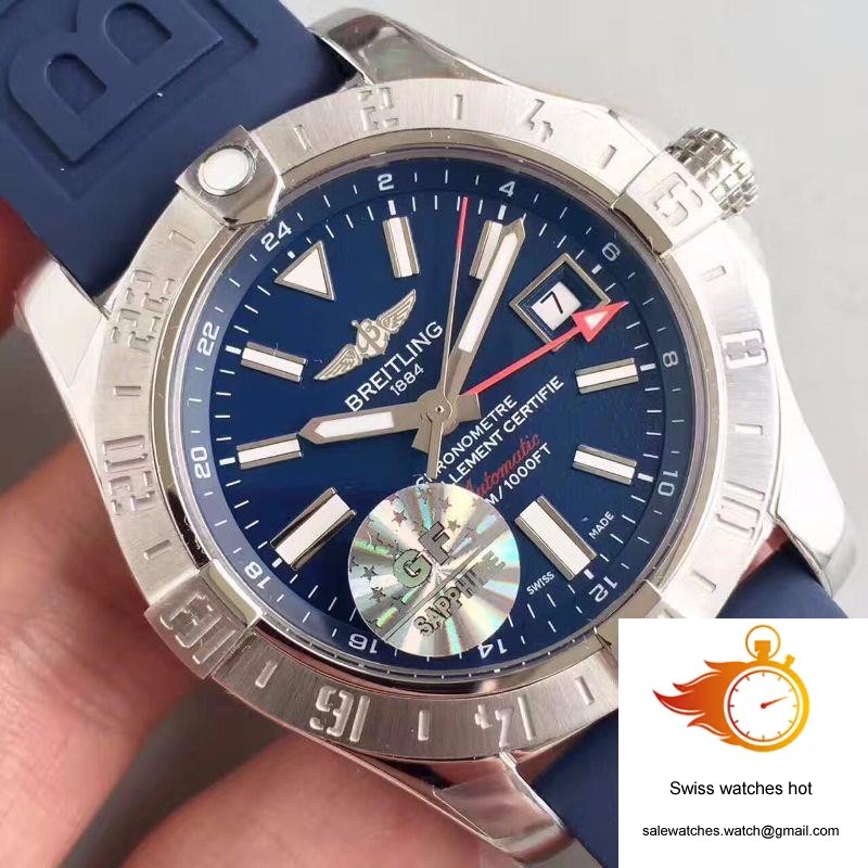 Breitling Avenger II GMT A3239011/BC35/170A GF Factory Blue Dial 4 Breitling Avenger II GMT A3239011/BC35/170A GF Factory Blue Dial 4