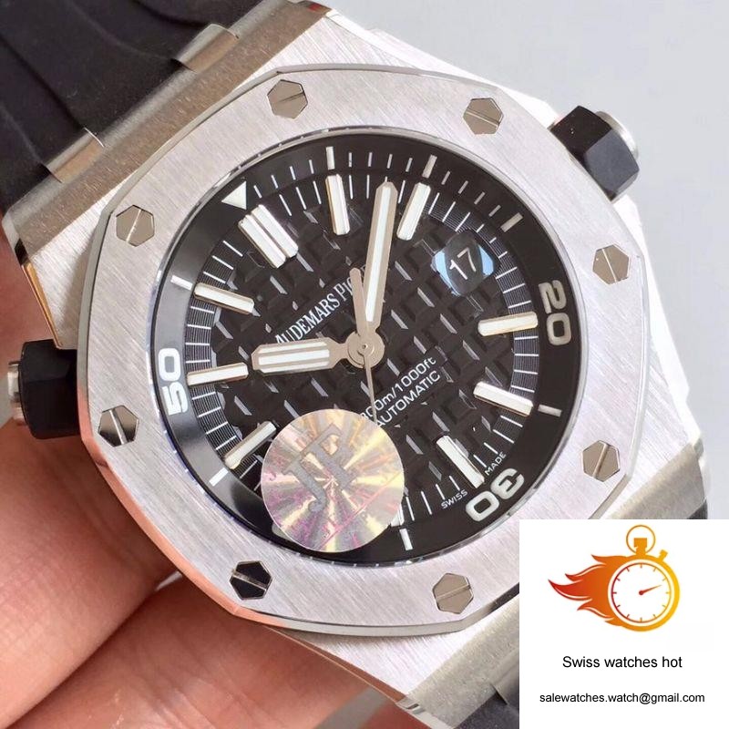 Audemars Piguet Royal Oak Offshore Diver 15710ST.OO.A002CA.01 JF Factory V10 Black Dial 4 Audemars Piguet Royal Oak Offshore Diver 15710ST.OO.A002CA.01 JF Factory V10 Black Dial 4