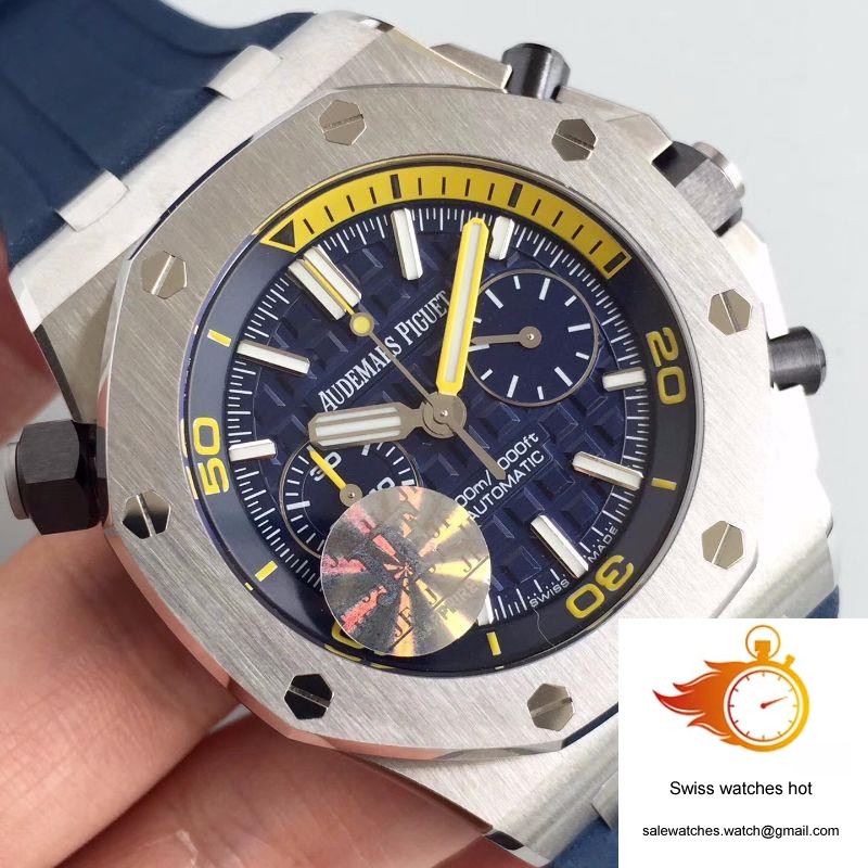 Audemars Piguet Royal Oak Offshore Diver Chronograph 26703ST.OO.A027CA.01 JF Factory Blue Dial 4 Audemars Piguet Royal Oak Offshore Diver Chronograph 26703ST.OO.A027CA.01 JF Factory Blue Dial 4