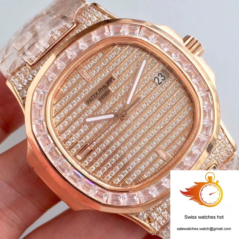 Patek Philippe Nautilus Jumbo 5719/1G-001 Rose Gold Diamonds Dial 4 Patek Philippe Nautilus Jumbo 5719/1G-001 Rose Gold Diamonds Dial 4