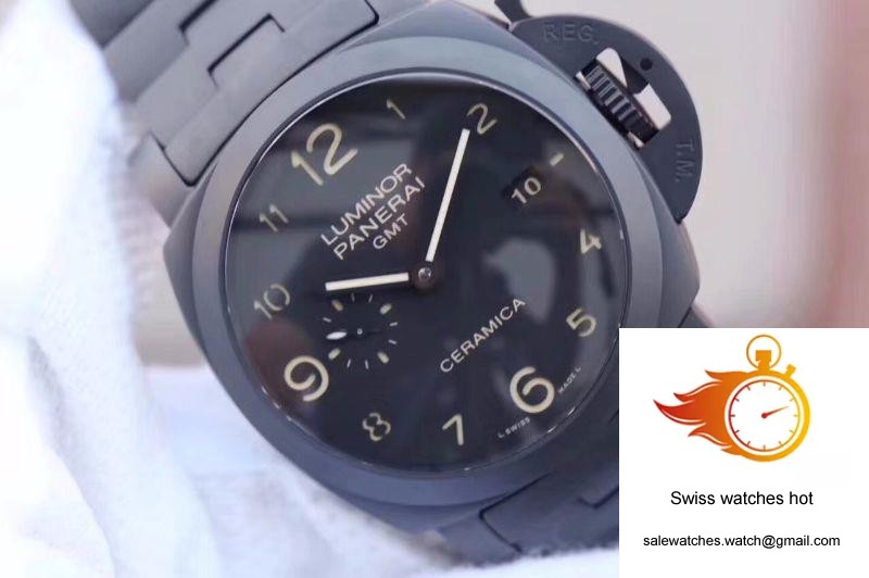 Panerai Tuttonero Luminor 1950 3 Days GMT PAM438 VS Factory Black Dial 4 Panerai Tuttonero Luminor 1950 3 Days GMT PAM438 VS Factory Black Dial 4