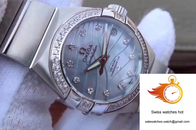 Omega Constellation Double Eagle Lady Blue Mother-Of-Pearl Dial 27MM 3S Factory 4 Omega Constellation Double Eagle Lady Blue Mother-Of-Pearl Dial 27MM 3S Factory 4