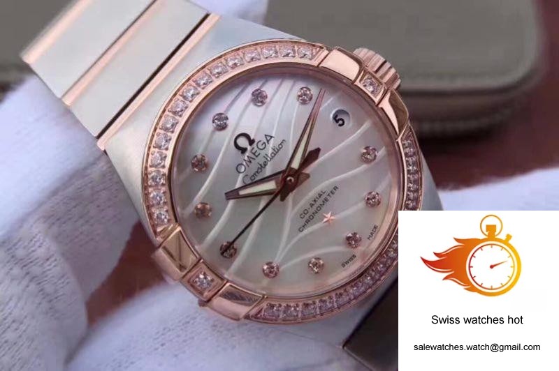 Omega Constellation Double Eagle Lady Pink Mother-Of-Pearl Dial 27MM 3S Factory 4 Omega Constellation Double Eagle Lady Pink Mother-Of-Pearl Dial 27MM 3S Factory 4