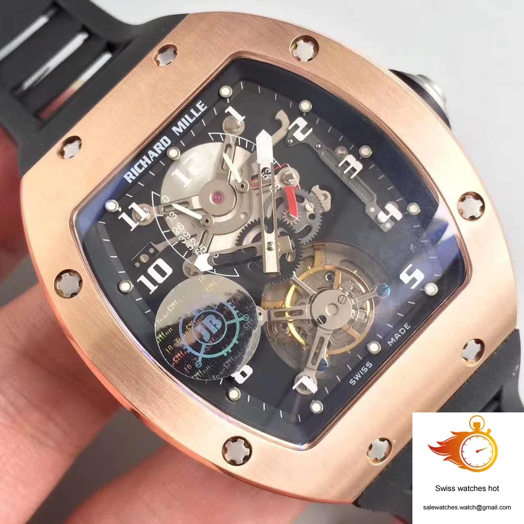 Richard Mille RM001 Rose Gold Tourbillon JB Factory Black Dial 4 Richard Mille RM001 Rose Gold Tourbillon JB Factory Black Dial 4