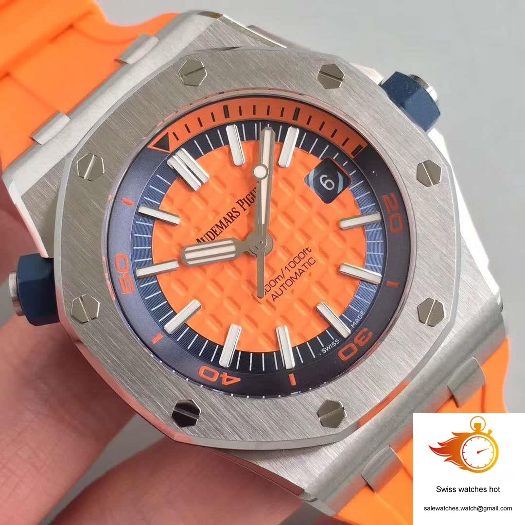 Audemars Piguet Royal Oak Offshore Diver 15710ST.OO.A070CA.01 JF Factory V3 Orange Dial 4 Audemars Piguet Royal Oak Offshore Diver 15710ST.OO.A070CA.01 JF Factory V3 Orange Dial 4