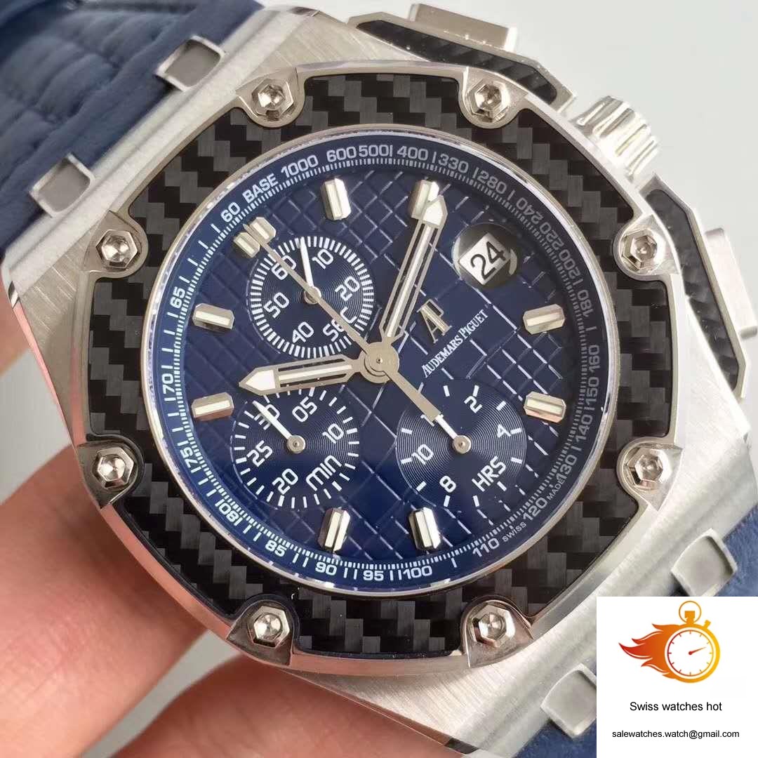 Audemars Piguet Royal Oak Offshore Juan Pablo Montoya 26030PO.OO.D001IN.01 JF Factory V2 Blue Dial 4 Audemars Piguet Royal Oak Offshore Juan Pablo Montoya 26030PO.OO.D001IN.01 JF Factory V2 Blue Dial 4