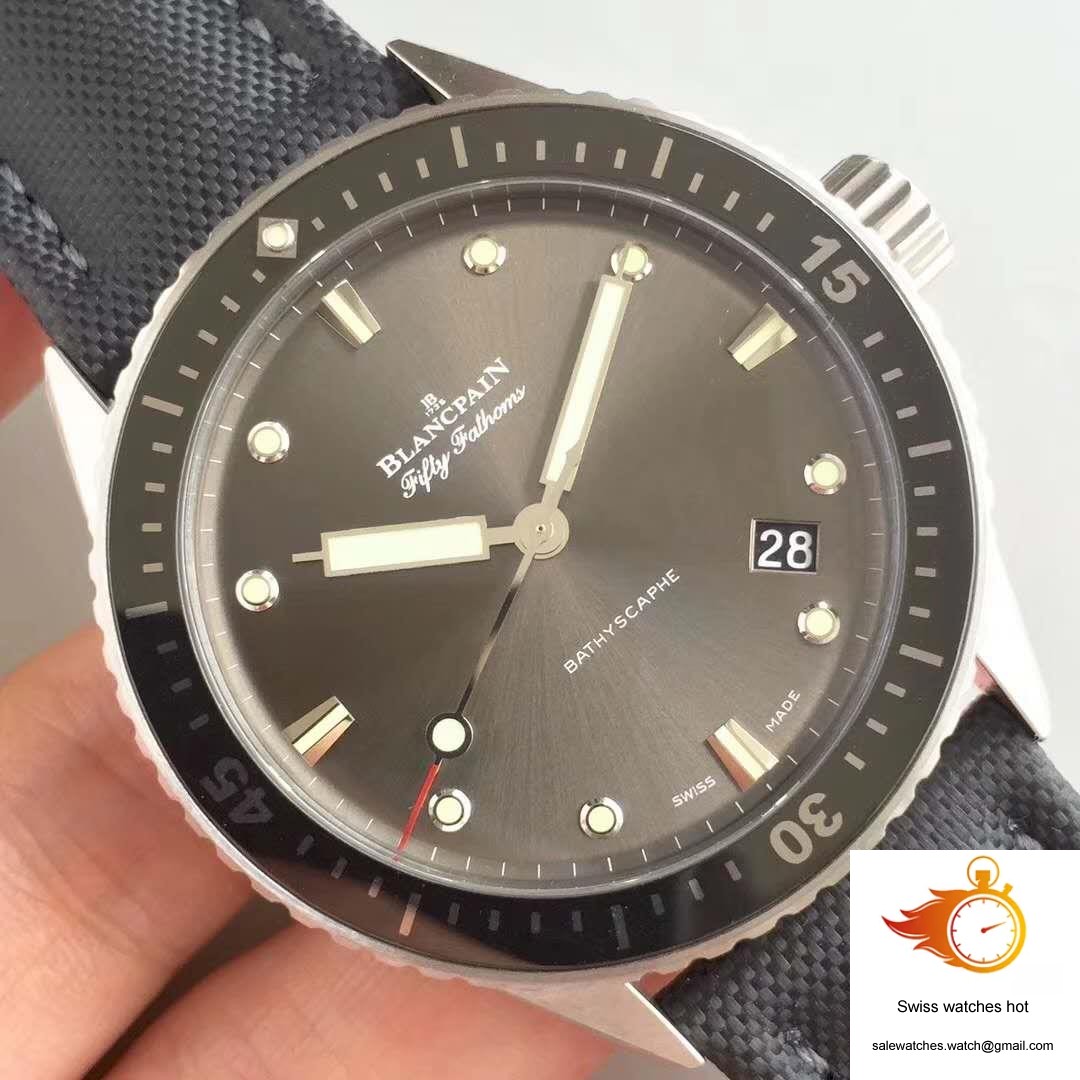 Blancpain Fifty Fathoms Bathyscaphe 5000-1110-B52A ZF Factory Meteor Grey Dial 4 Blancpain Fifty Fathoms Bathyscaphe 5000-1110-B52A ZF Factory Meteor Grey Dial 4