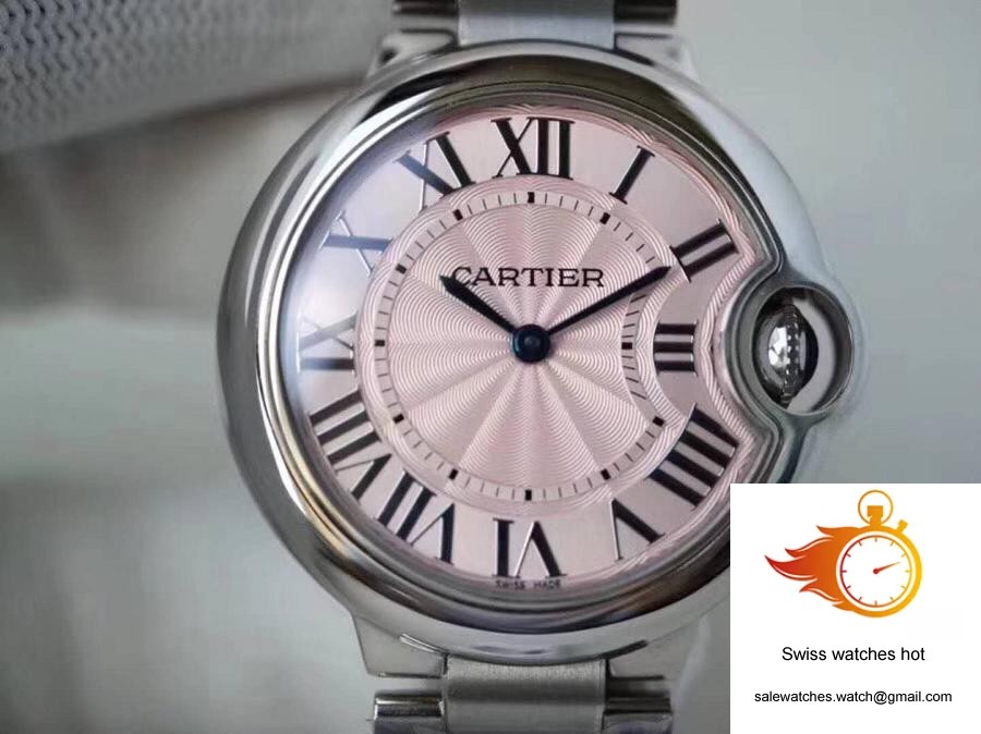 Ballon Bleu De Cartier Pink Dial 33mm V6 Factory 4 Ballon Bleu De Cartier Pink Dial 33mm V6 Factory 4
