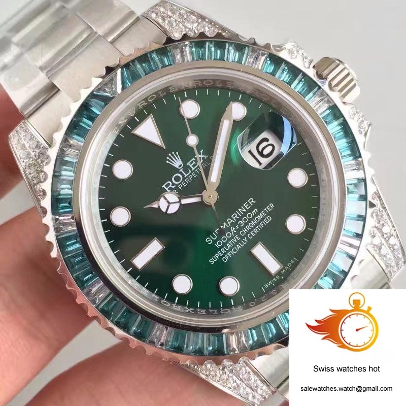 Rolex Submariner Date 116610LV Noob Factory V9 Green Dial Diamond 4 Rolex Submariner Date 116610LV Noob Factory V9 Green Dial Diamond 4