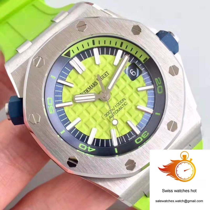 Audemars Piguet Royal Oak Offshore Diver 15710ST.OO.A038CA.01 JF Factory Green Dial 4 Audemars Piguet Royal Oak Offshore Diver 15710ST.OO.A038CA.01 JF Factory Green Dial 4