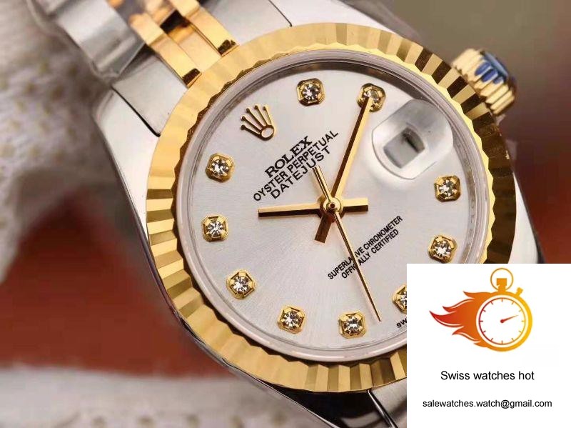 Rolex Lady Datejust 18K Gold 28MM Silver Dial 4 Rolex Lady Datejust 18K Gold 28MM Silver Dial 4