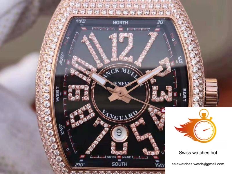 Franck Muller Vanguard 18K Rose Gold V45.SC.DT.D.NBR.CD.5N.NR Black Dial 4 Franck Muller Vanguard 18K Rose Gold V45.SC.DT.D.NBR.CD.5N.NR Black Dial 4