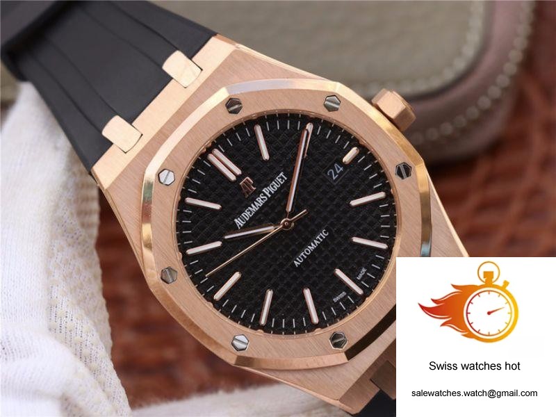 Audemars Piguet Royal Oak 15400OR.OO.D002CR.01 JF Factory Black Dial 4 Audemars Piguet Royal Oak 15400OR.OO.D002CR.01 JF Factory Black Dial 4