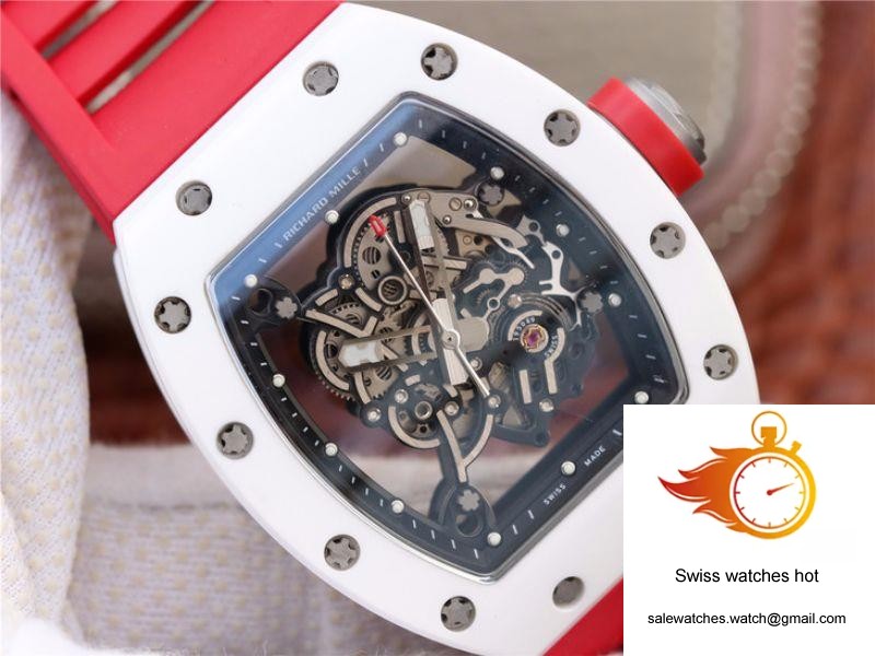 Richard Mille RM055 Red Strap KV Factory Skeleton Dial 4 Richard Mille RM055 Red Strap KV Factory Skeleton Dial 4