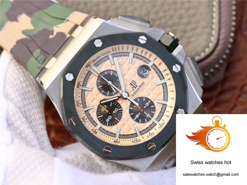 Audemars Piguet Royal Oak Offshore 44MM 26400SO.OO.A054CA.01 JF Factory Beige Dial 4 Audemars Piguet Royal Oak Offshore 44MM 26400SO.OO.A054CA.01 JF Factory Beige Dial 4