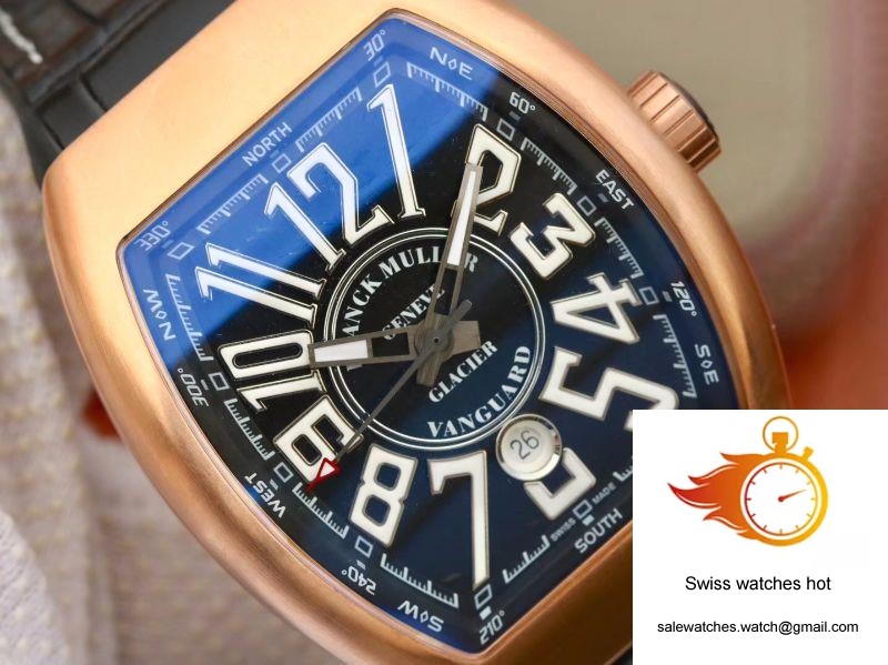Franck Muller Vanguard V45-02 18K Rose Gold Black Dial 4 Franck Muller Vanguard V45-02 18K Rose Gold Black Dial 4
