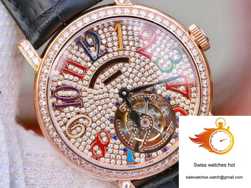 Franck Muller Round Color Dreams Tourbillon 18K Rose Gold Diamond Dial 4 Franck Muller Round Color Dreams Tourbillon 18K Rose Gold Diamond Dial 4
