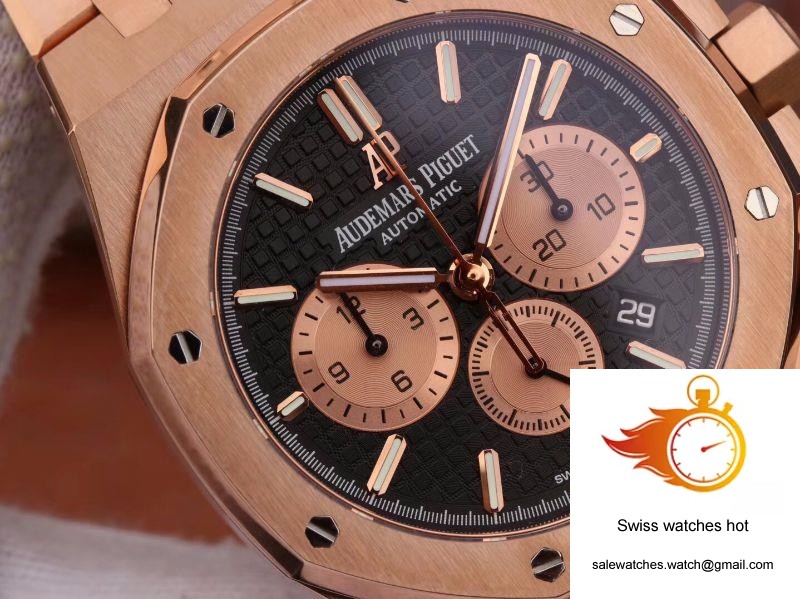 Audemars Piguet Royal Oak Chronograph 18K Rose Gold 26331OR.OO.1220OR.02 OM Factory Black Dial 4 Audemars Piguet Royal Oak Chronograph 18K Rose Gold 26331OR.OO.1220OR.02 OM Factory Black Dial 4