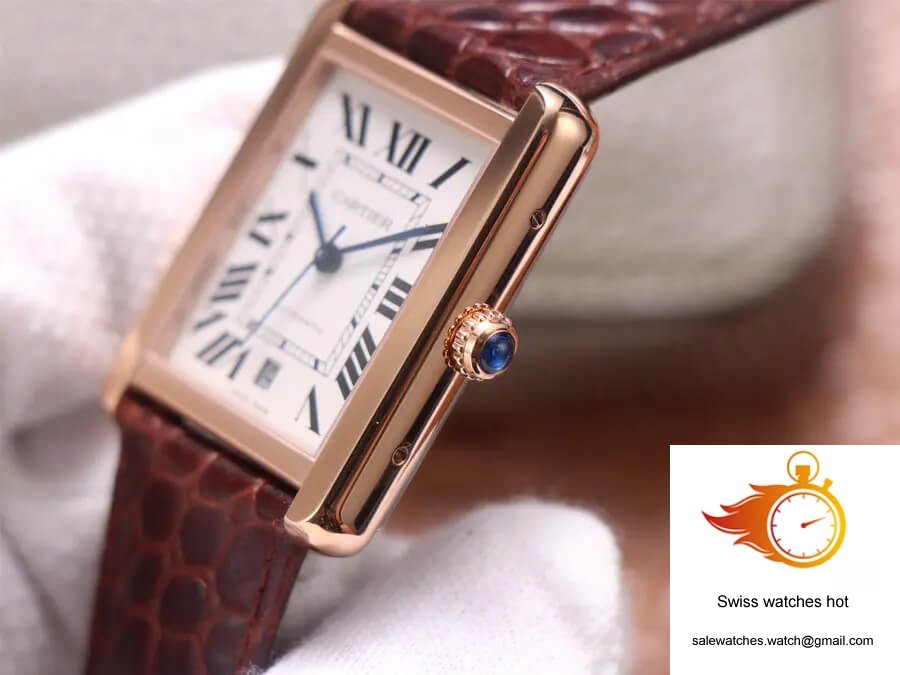 Cartier Tank W5200026 V9 Factory Rose Gold White Dial 5 Cartier Tank W5200026 V9 Factory Rose Gold White Dial 5