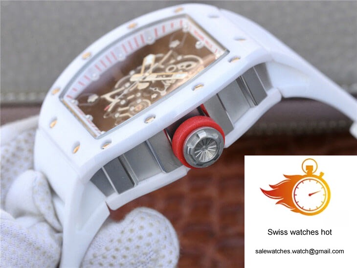 Richard Mille RM055 KV Factory White Rubber Strap 5 Richard Mille RM055 KV Factory White Rubber Strap 5