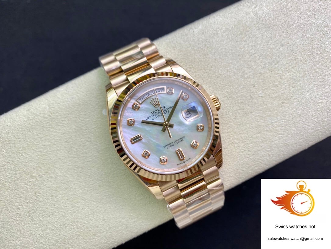 Rolex Day Date M128235-0029 EW Factory White Mother-Of-Pearl Dial 5 Rolex Day Date M128235-0029 EW Factory White Mother-Of-Pearl Dial 5