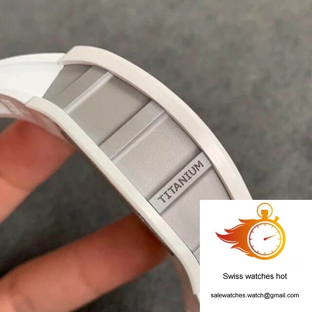 Richard Mille RM-011 KV Factory White Ceramic Rubber Strap 5 Richard Mille RM-011 KV Factory White Ceramic Rubber Strap 5