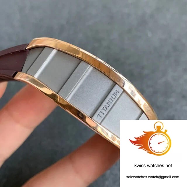 Richard Mille RM011 KV Factory Rose Gold Brown Rubber Strap 5 Richard Mille RM011 KV Factory Rose Gold Brown Rubber Strap 5