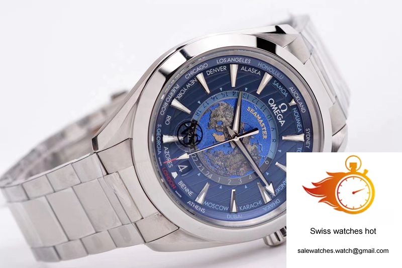 Omega Seamaster Aqua Terra GMT Worldtimer 220.10.43.22.03.001 VS Factory Blue Dial 5 Omega Seamaster Aqua Terra GMT Worldtimer 220.10.43.22.03.001 VS Factory Blue Dial 5