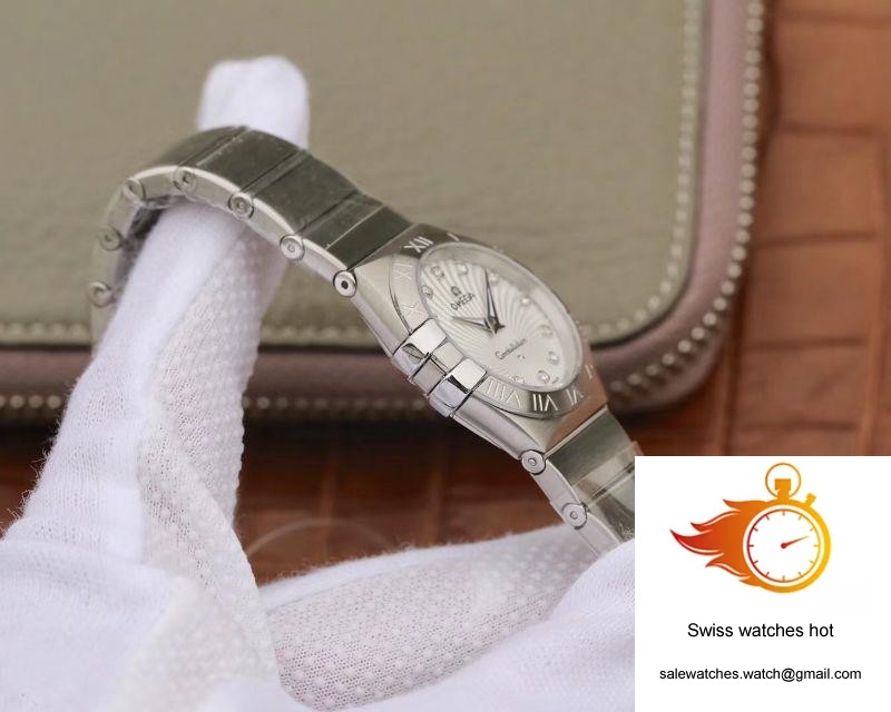 Omega Constellation Ladies 27mm 123.10.27.60.55.001 TW Factory White Textured Dial 5 Omega Constellation Ladies 27mm 123.10.27.60.55.001 TW Factory White Textured Dial 5