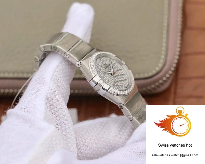 Omega Constellation Quartz Ladies 27mm TW Factory White Gold Diamond Dial 5 Omega Constellation Quartz Ladies 27mm TW Factory White Gold Diamond Dial 5