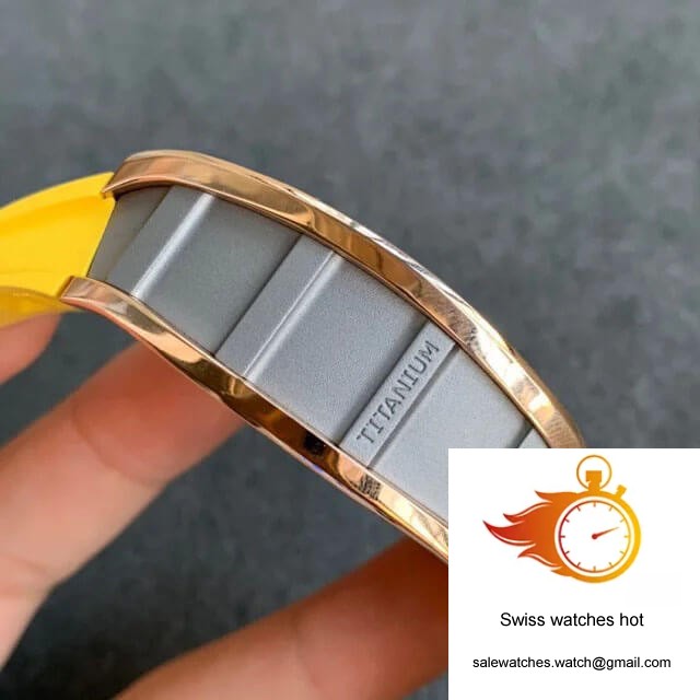 Richard Mille RM011 KV Factory Titanium Yellow Rubber Strap 5 Richard Mille RM011 KV Factory Titanium Yellow Rubber Strap 5