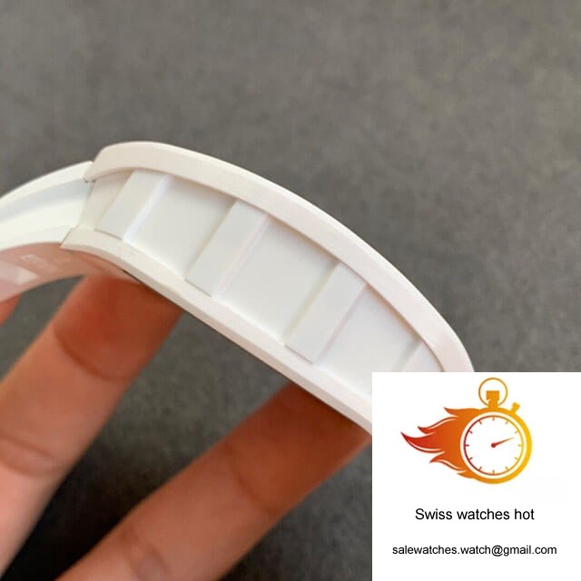 Richard Mille RM055 KV Factory V2 White Ceramic Case Rubber Strap 5 Richard Mille RM055 KV Factory V2 White Ceramic Case Rubber Strap 5