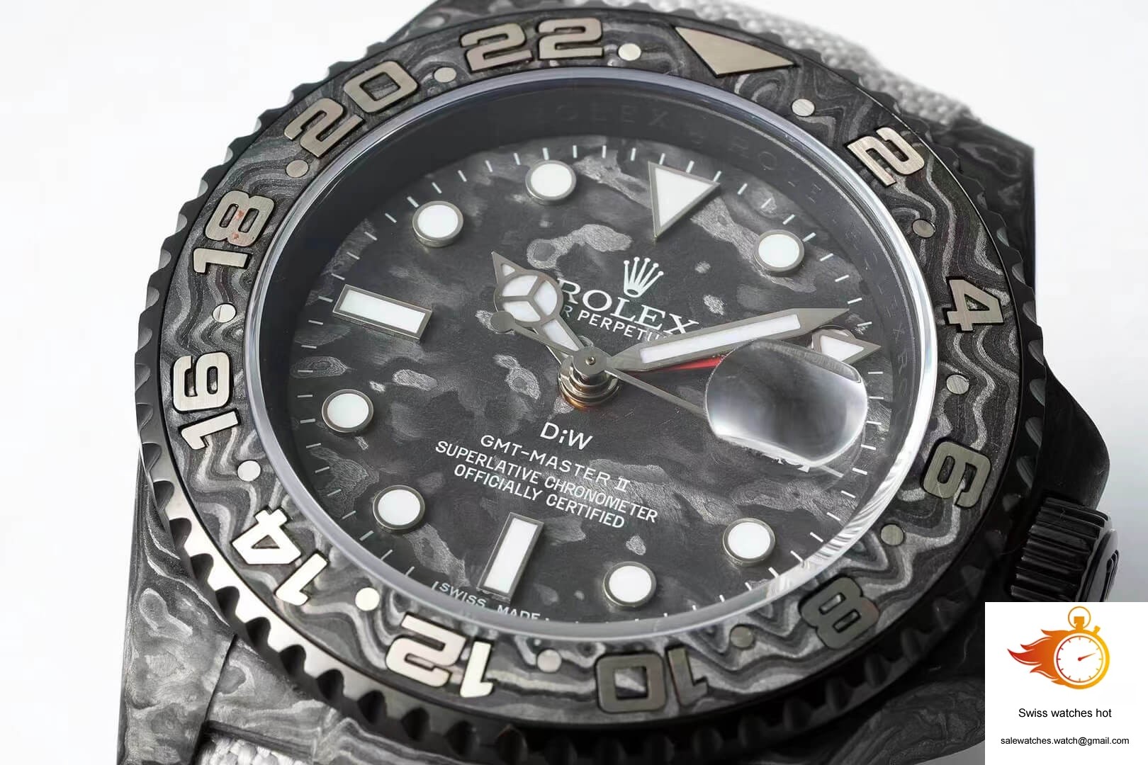 Rolex GMT-MASTER II Diw Carbon Fiber Dial Fabric Strap 5 Rolex GMT-MASTER II Diw Carbon Fiber Dial Fabric Strap 5