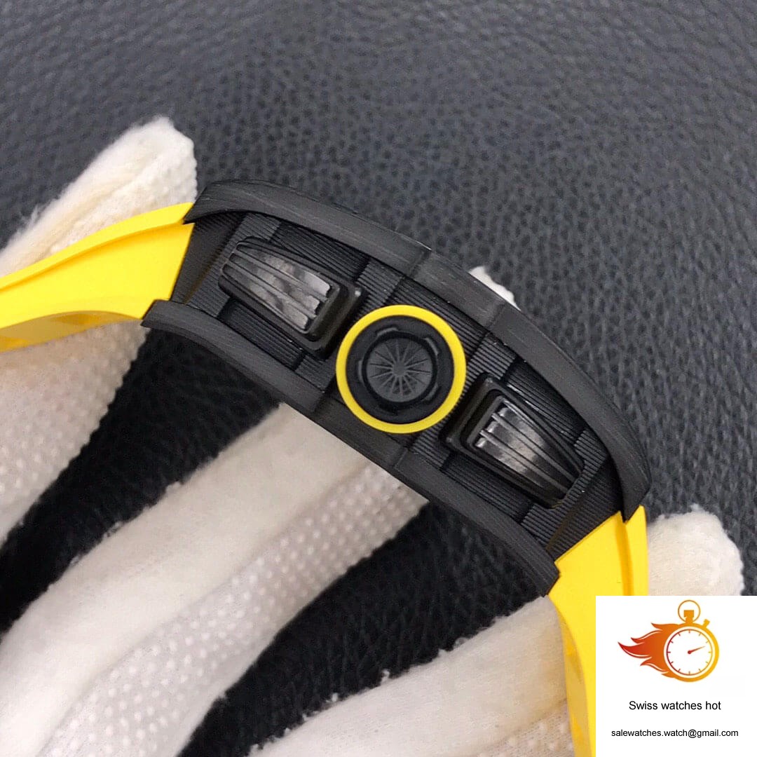 Richard Mille RM-011 KV Factory Forged Carbon Yellow Strap 5 Richard Mille RM-011 KV Factory Forged Carbon Yellow Strap 5