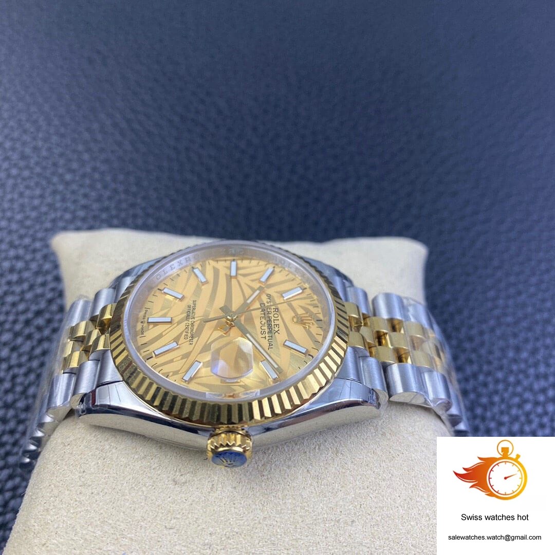 Rolex Datejust M126233-0037 EW Factory Golden Palm Leaf Pattern Dial 5 Rolex Datejust M126233-0037 EW Factory Golden Palm Leaf Pattern Dial 5