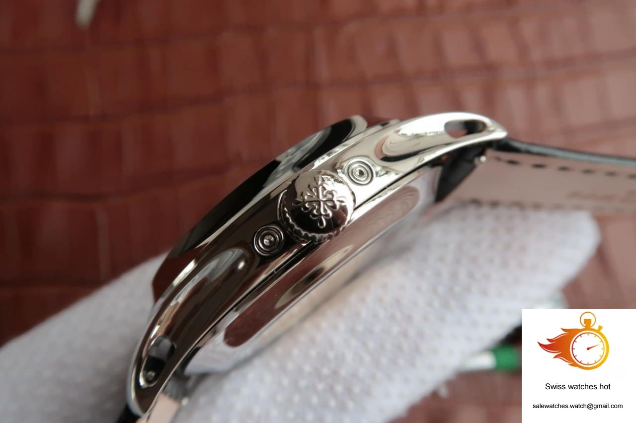 Patek Philippe Annual Calendar 5205R-001 KM Factory Black Dial Cowhide Strap 5 Patek Philippe Annual Calendar 5205R-001 KM Factory Black Dial Cowhide Strap 5