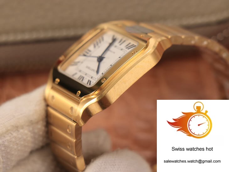 Cartier De Santos WSSA0010 BV Factory 18K Gold White Dial 5 Cartier De Santos WSSA0010 BV Factory 18K Gold White Dial 5