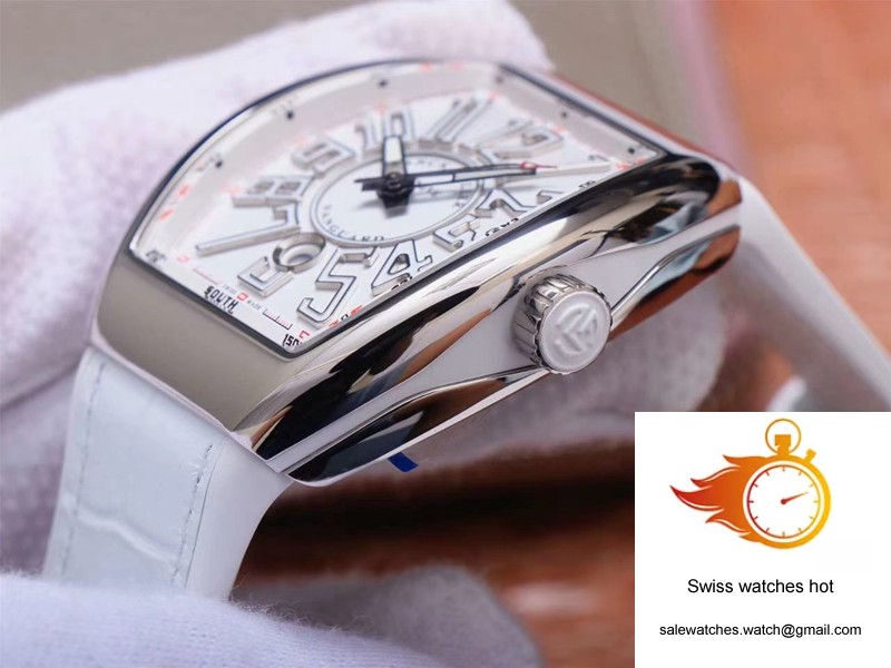 Franck Muller Vanguard V 45 SC DT 5N BC ZF Factory White Dial 5 Franck Muller Vanguard V 45 SC DT 5N BC ZF Factory White Dial 5