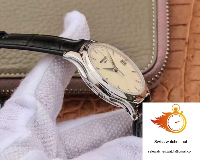 ZF Factory Patek Philippe Calatrava Automatic Date White Dial Watch 5227 Flip Back Version 5 ZF Factory Patek Philippe Calatrava Automatic Date White Dial Watch 5227 Flip Back Version 5