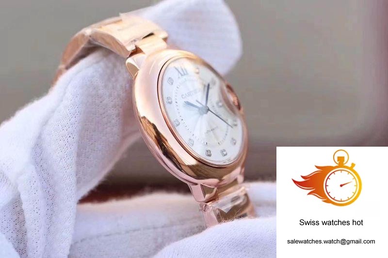 Ballon Bleu De Cartier Ladies 33 WE902062 V9 Factory White Textured Dial 5 Ballon Bleu De Cartier Ladies 33 WE902062 V9 Factory White Textured Dial 5