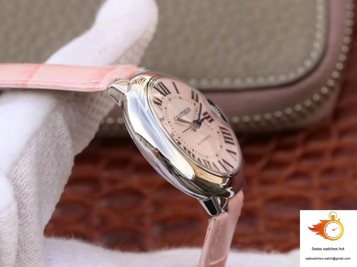 Ballon Bleu De Cartier Ladies 33MM WSBB0002 V6 Factory Pink Dial 5 Ballon Bleu De Cartier Ladies 33MM WSBB0002 V6 Factory Pink Dial 5