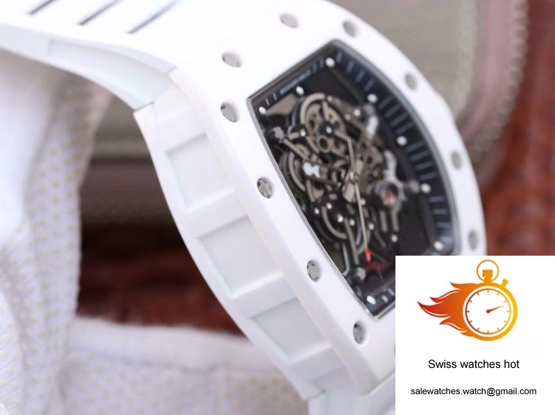 Richard Mille RM055 White Ceramic Skeleton Dial KV Factory V2 5 Richard Mille RM055 White Ceramic Skeleton Dial KV Factory V2 5