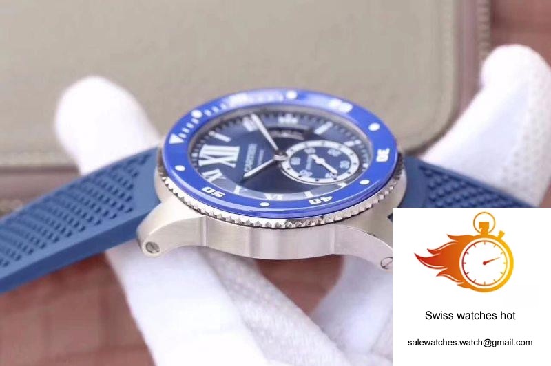 Calibre De Cartier Diver WSCA0010 42MM JF Factory Blue Dial 5 Calibre De Cartier Diver WSCA0010 42MM JF Factory Blue Dial 5