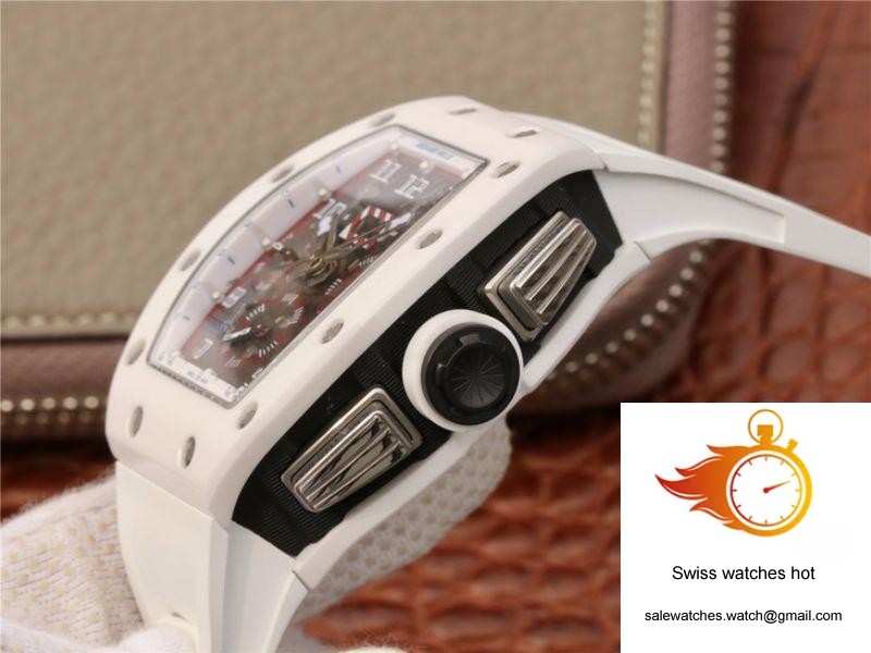 Richard Mille RM011 Chronograph KV Factory White Hollow Dial 5 Richard Mille RM011 Chronograph KV Factory White Hollow Dial 5