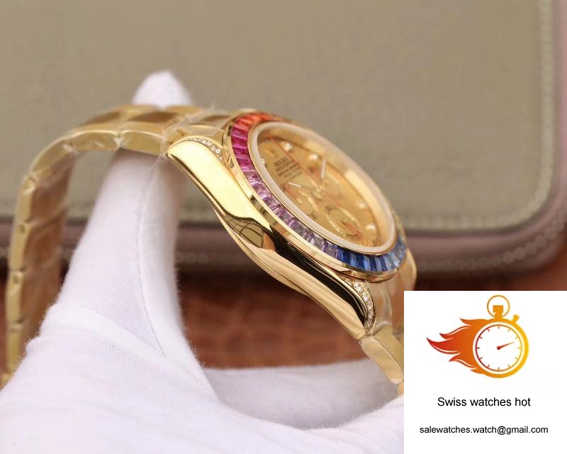 Rolex Daytona Cosmograph Rainbow 116598RBOW BL Factory Gold Dial 5 Rolex Daytona Cosmograph Rainbow 116598RBOW BL Factory Gold Dial 5
